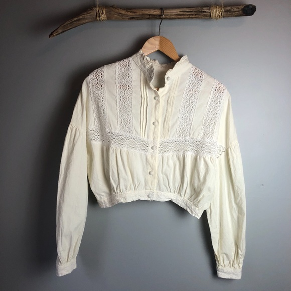cropped peasant blouse